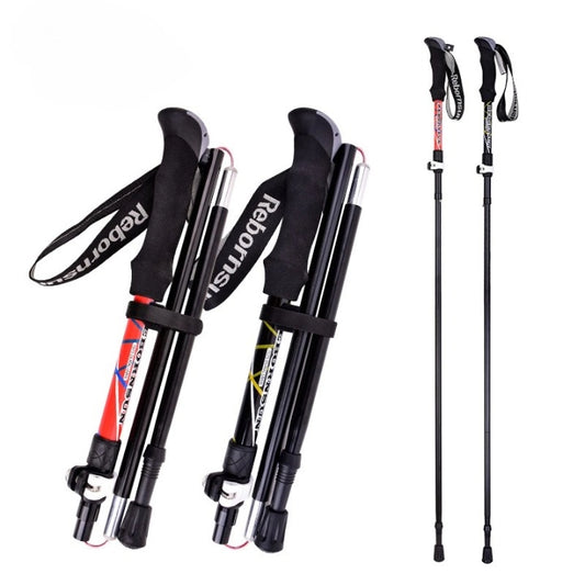 Collapsible Trekking Poles - Aluminum Ultra Lightweight Adjustable Hiking Poles