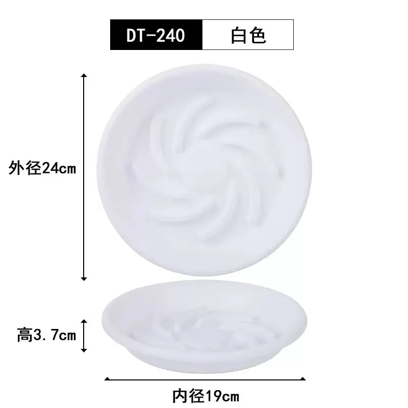 Breathable Plastic Plant Saucers - Durable & Prevents Root Rot