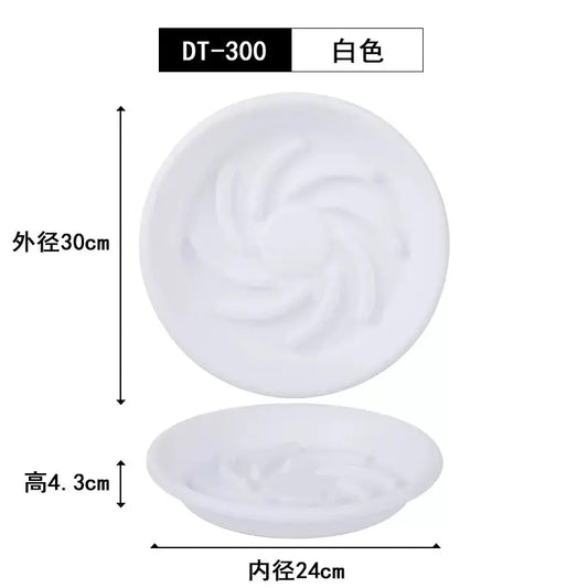 Breathable Plastic Plant Saucers - Durable & Prevents Root Rot
