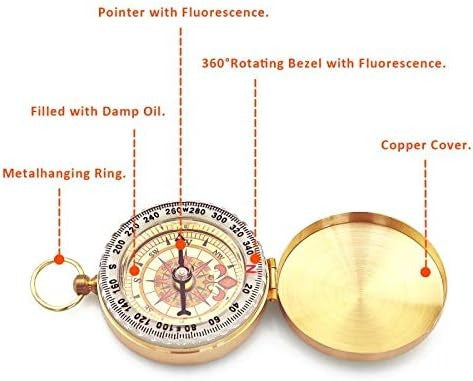 Camping Survival Compass Features