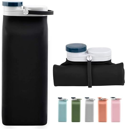 20 oz Foldable Water Bottle for Travel Sports Bottles