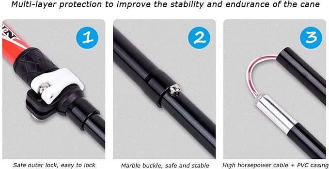 Collapsible Trekking Poles - Aluminum Ultra Lightweight Adjustable Hiking Poles