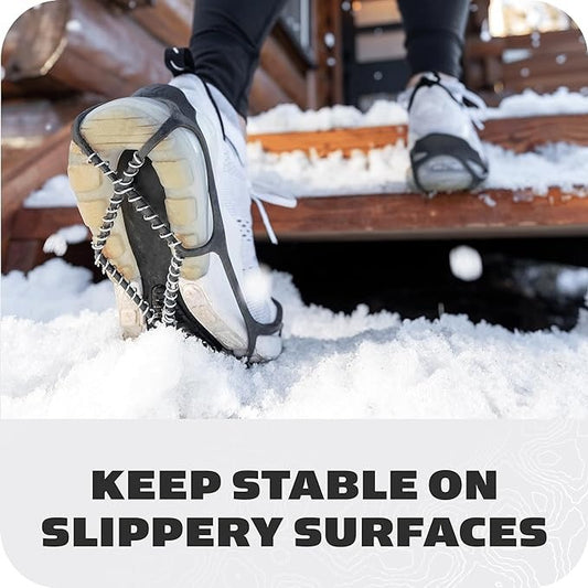 Walk Traction Cleats - 360-Degree Grip on Snow, Ice, & Multi-terrain Surfaces
