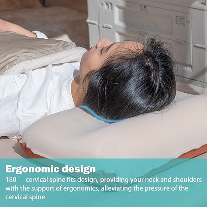 Inflatable and Foldable Camping 3D Foam Pillow