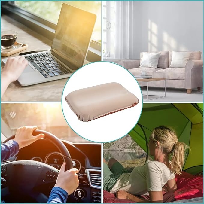 Inflatable and Foldable Camping 3D Foam Pillow