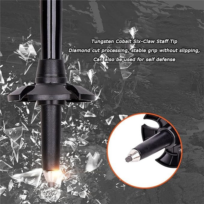 Collapsible Trekking Poles - Aluminum Ultra Lightweight Adjustable Hiking Poles