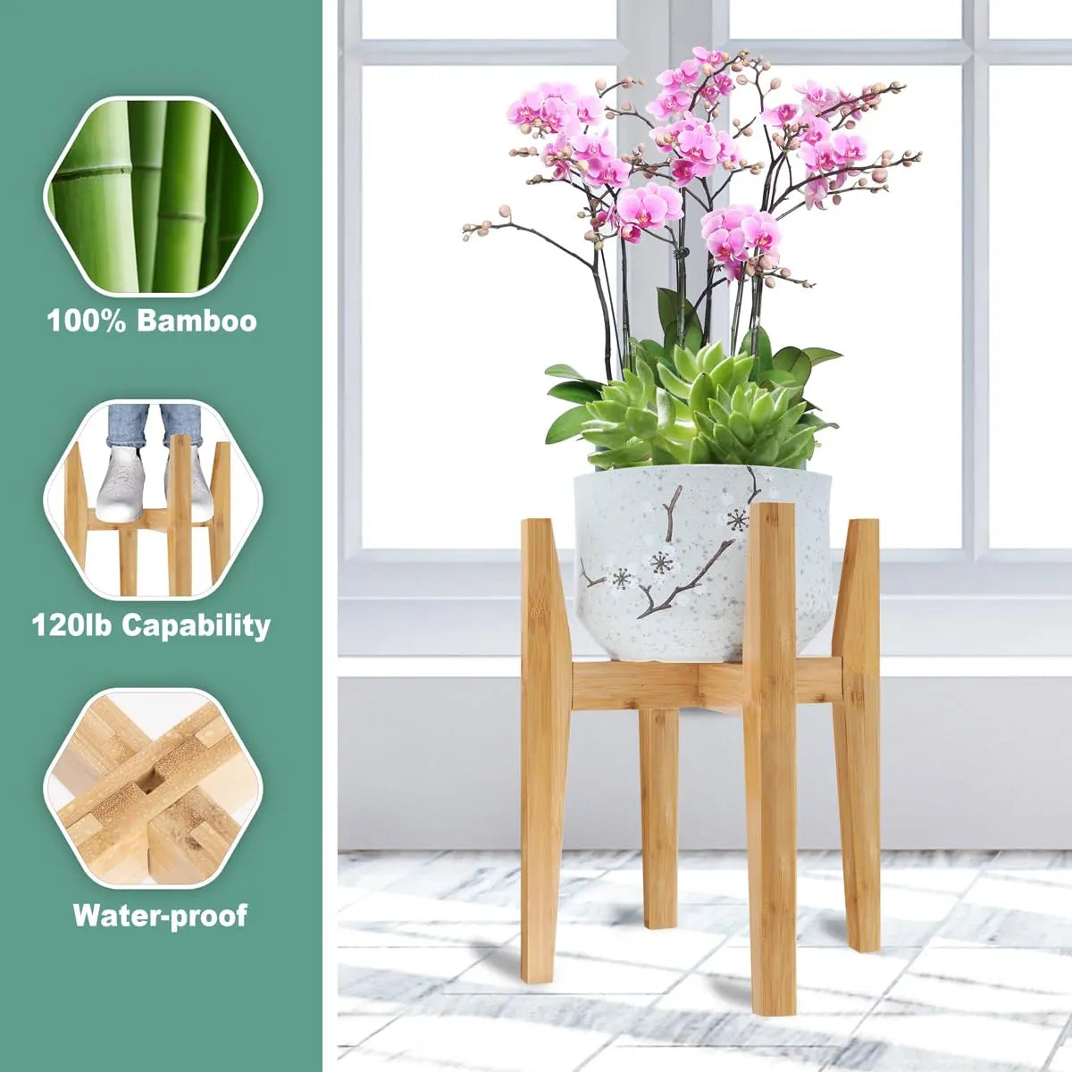 Adjustable Bamboo Plant Stand