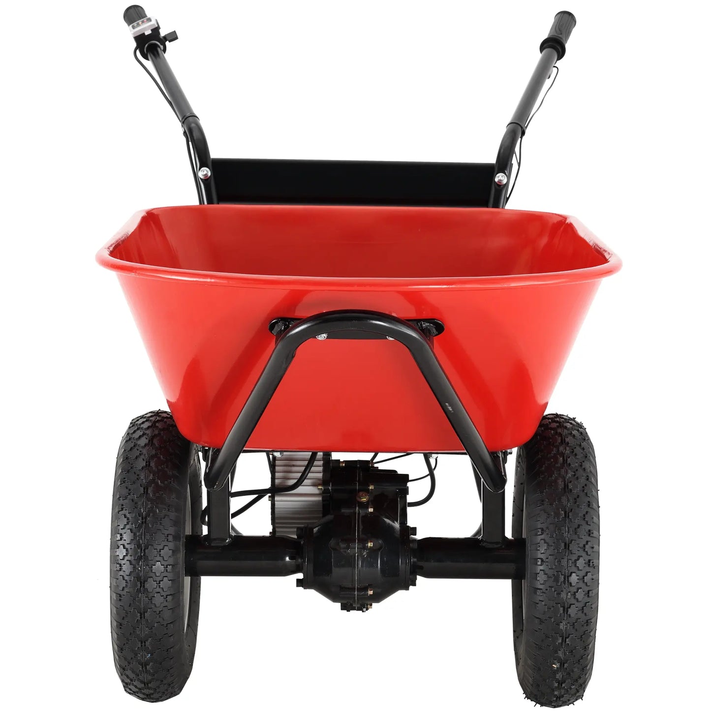 Electric Wheelbarrow Utility Cart Electric Powered 24V DC 180W AGM Battery 330lbs