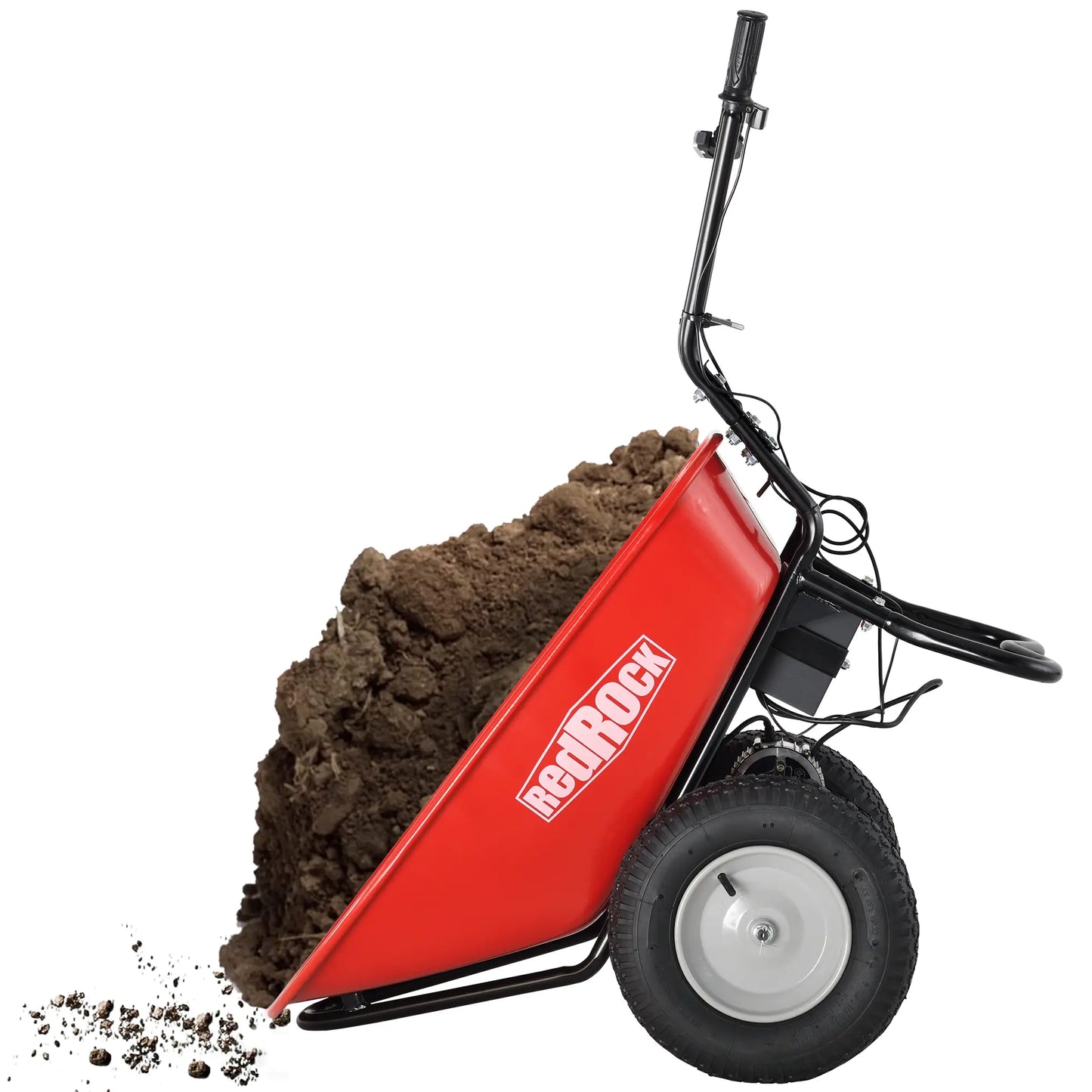 Electric Wheelbarrow Utility Cart Electric Powered 24V DC 180W AGM Battery 330lbs