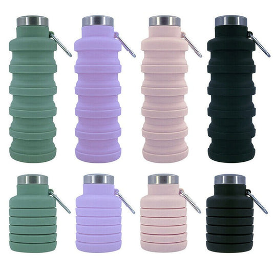 Travel 500ml Collapsible Silicone Water Bottle