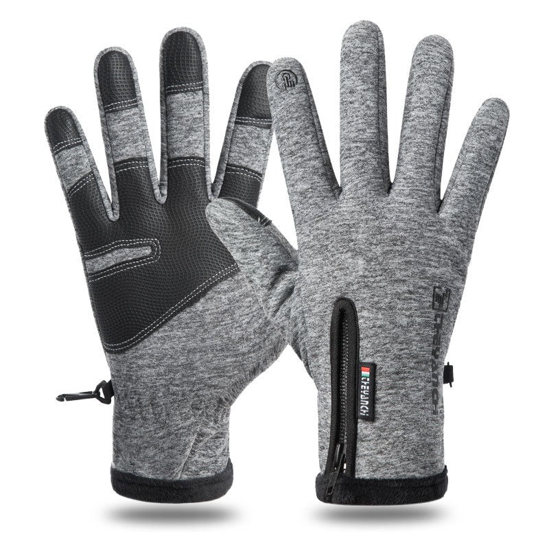 Gray Touchscreen Thermal Gloves