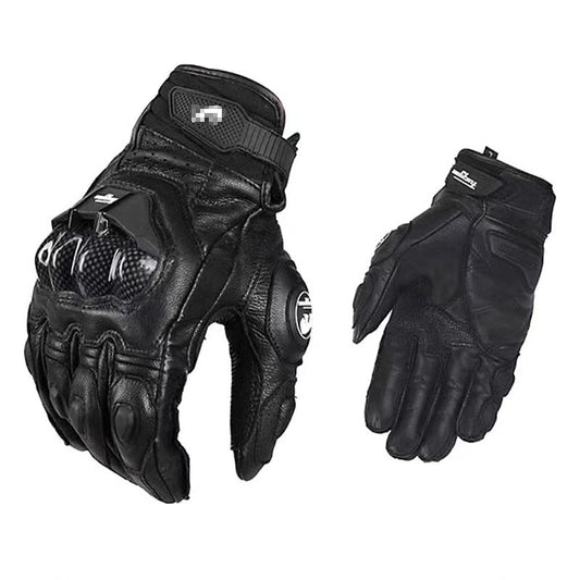 Carbon Knuckle Guard Leather Gloves