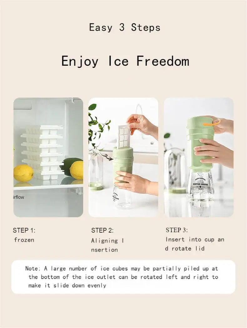Twist ice cup three steps