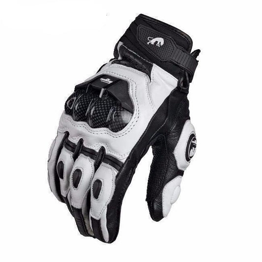 Carbon Knuckle Guard Leather Gloves