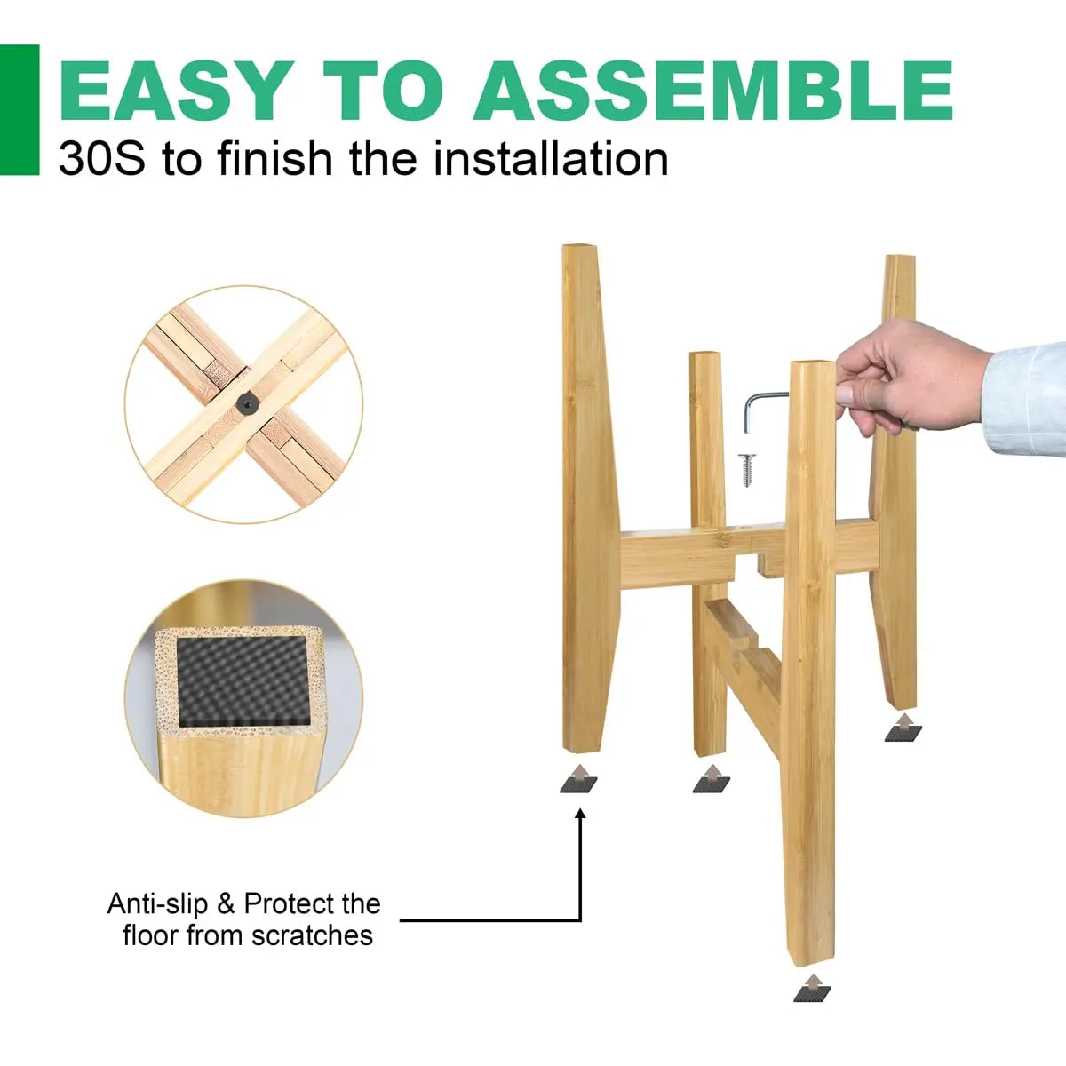 Adjustable Bamboo Plant Stand