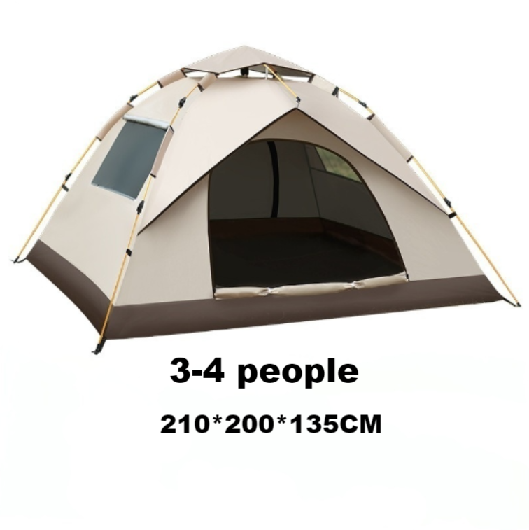 3-4 Person Silverglue  Camping Tent size:210*200*135cm