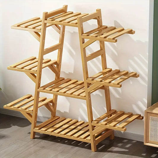 3 Tier Ladder Plant stand With Multi-Layer Storage For Indoor or Outdoor