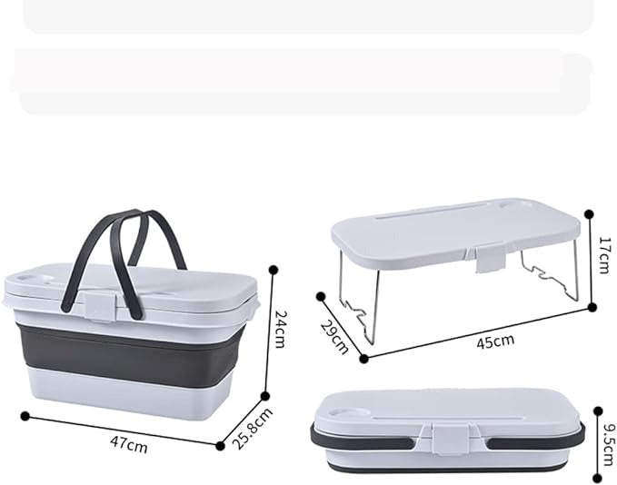 Portable Outdoor Picnic Baskets with Lids