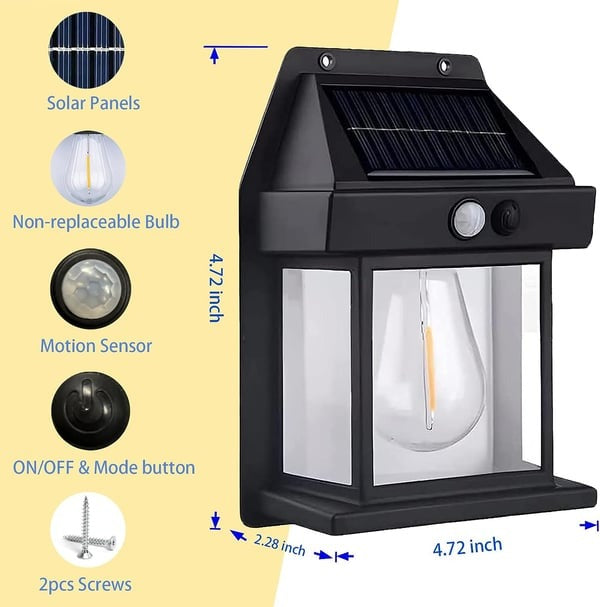 New Outdoor Solar Wall Lamp