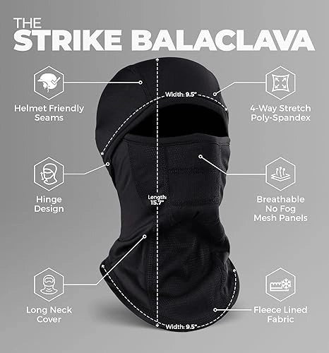 Winter Face Mask - Cold Weather Gear for Skiing & Motorcycle Riding