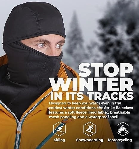 Winter Face Mask - Cold Weather Gear for Skiing & Motorcycle Riding
