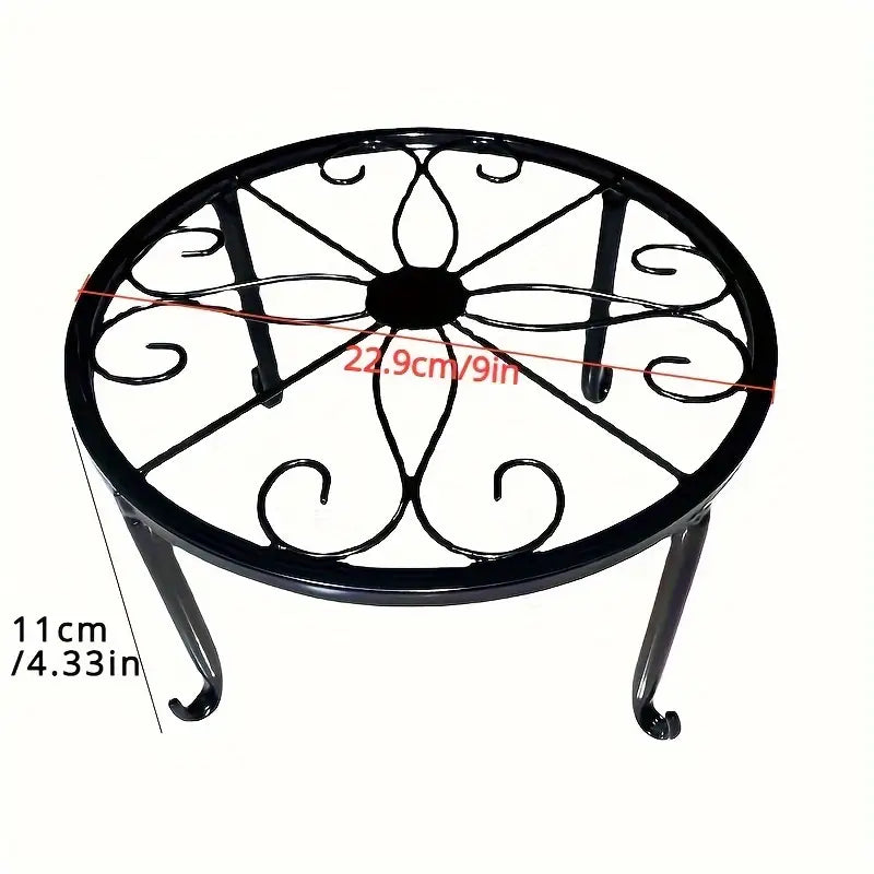 black metal plant stand size : 9*9*4.33inch