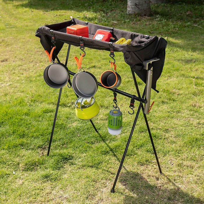 Camping Hanging Rack On the lawn.