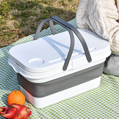 Portable Outdoor Picnic Baskets with Lids