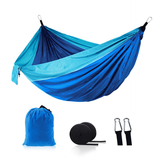 Camping Hammock – 210t Nylon Parachute Cloth Portable Sling Sheet for Outdoor, Indoor with Tree Stra